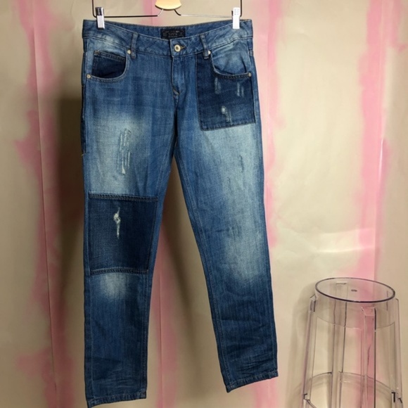 Zara Contrast Pocket Patch BF Distressed Heritage - Picture 3 of 7